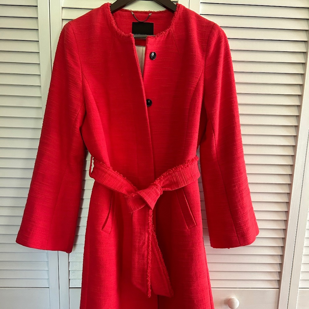 Red Banana Republic Knee-Length Coat - Women's Size Small - Very Good Condition